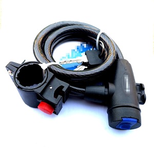 Candado para bicicleta de la República Checa, malla de alambre de 11*1200 mm con soporte y llave de computadora para bicicleta de montaña - Product Image 2