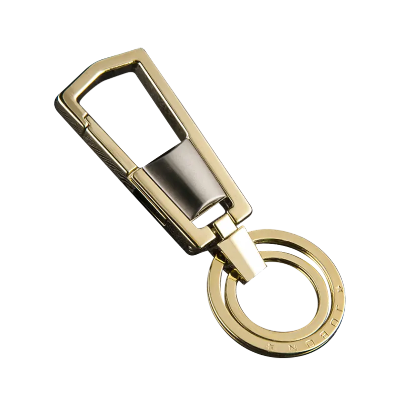 Jobon High Level Serial 3 Layer Electroplate Zinc Alloy Metal Key Chain Custom Logo Car Key Holder Keychain For Business Gifts