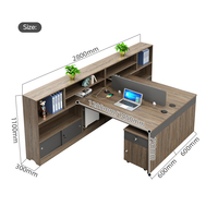 Nouveaux modèles Poste de travail modulaire pour le personnel de bureau Bureau moderne Bureau 3 4 5 personnes Poste de travail Table Cloisons de bureau