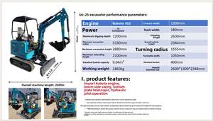 1,5T Tuin Huis Boerderij Huishoudelijke Hydraulische Rups Micro Kleine <span class=keywords><strong>Mini</strong></span> Graafmachine - Product Image 6