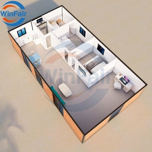 Casa Modular Plegable Prefabricada WinFair <span class=keywords><strong>de</strong></span> 40 Pies, Casa Contenedor Pequeña con Sala <span class=keywords><strong>de</strong></span> Estar y Baño para Alojamiento en <span class=keywords><strong>Irlanda</strong></span> - Product Image 5