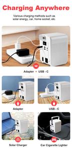 Портативная электростанция, солнечный генератор, высокая мощность, 27000 мАч, DC/AC, светодиодный фонарь, пусковое устройство для автомобиля, грузовика, мотоцикла, 100 Вт, 700 А - Product Image 5