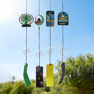 Carillon Personalizzato con Design Architettonico di Dubai, Decorazione per Interni, Ornamento da Appendere per Giardino, Design di Attrazioni Turistiche - Product Image 2