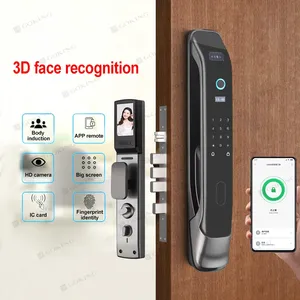 Goking 3D Face Recognition Keyless Security Digital Biométrico Fingerprint Access Front Door Lock Smart Wifi Tuya APP Gate Lock