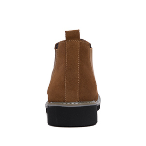 Bottes <span class=keywords><strong>Chelsea</strong></span> Derby Oxford pour hommes, style uniforme, courtes à la cheville, pour affaires, en faux daim et <span class=keywords><strong>nubuck</strong></span>, avec plateforme rehaussante en coton - Product Image 5