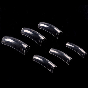 TSZS Factory Wholesale 500Pcs Extra Long ABS C Curved Nail Tips Clear  Half Cover False Nail for Home Salons - Product Image 5