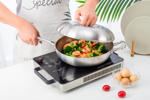 28CM Ti + <span class=keywords><strong>Al</strong></span> + SS Sartén de cocina Utensilios de cocina Sartén de titanio - Product Image 3