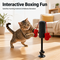 Vente en gros de jouets interactifs pour chats : Gants de boxe innovants à ventouse et sacs de frappe d'intérieur