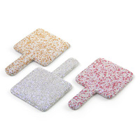 Bling Bling Diamant Miroir De Maquillage Coeur De Luxe Brillant Diamant Miroir Cosmétique Princesse Miroir De Poche