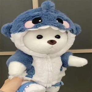 Venta al por mayor Red <span class=keywords><strong>Shark</strong></span> Becomes Super Cute Bear peluche bordado PP algodón tela muñeca almohada alivio del estrés Animal de peluche - Product Image 4