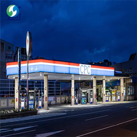 Toldo de Gasolinera con Iluminación LED y Logotipo de Marca Personalizado, Toldo de Aluminio para Estación de Servicio, Toldo Iluminado para Estación de Combustible