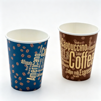 Gobelet en papier kraft compostable écologique à paroi simple, personnalisable avec logo et taille sur mesure pour l'emballage de café chaud
