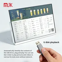 Afficheur numérique MJK modèle MJK-3200L haute luminosité 23,8 pouces, indice de protection IP65, format 16:9, boîtier métallique, CMS intégré, intérieur, garantie 1 an, USB