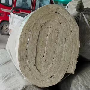 I produttori di materiali isolanti termici vendono rotolo di lana di roccia feltro/lana di roccia speciale per l'isolamento termico della pipeline - Product Image 1