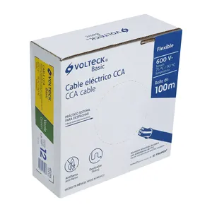 BOX 1 Rotolo da 100 metri di cavo THW CCA 12 AWG verde, BASIC - Product Image 1