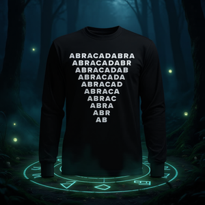 T-shirt à manches longues Abracadabra, design Magic Spell, taille adulte unisexe - Product Image 3