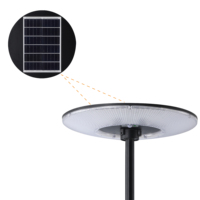Lámpara Solar de Calle con Diseño UFO, Carcasa de ABS, Impermeable IP65, para Exteriores, Diseño Todo en Uno, Iluminación para Plazas y Jardines, Variantes de 100W y 300W