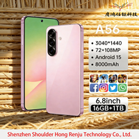 Nouveaux téléphones mobiles 2026 16G+1TB Prix usine A56 5G Double SIM Smartphone Charge rapide Grand écran Android 15 Global CDMA LTE