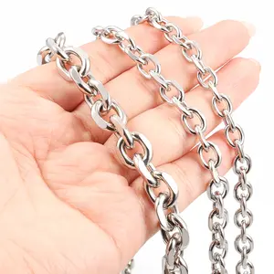 Stainless Steel Chain For Women Men Bracelet Different Size Waterproof In Stock Stylish Silver Color Jewelry Link Chains