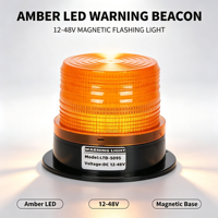 Feux de signalisation clignotants à LED avec logo personnalisé, 12-48V, ambre, magnétiques, pour camion, chariot élévateur, autobus scolaire, OEM Ly