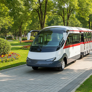 רכבת תיירים עירונית ללא מסילה, אוטובוס תיירים חשמלי ל-42 נוסעים, 42 מושבים. - Product Image 1
