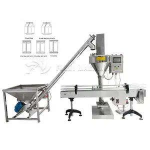 Automatic jar bottle filler sealing capping line spice powder packing filling machine 1-100g