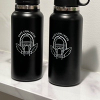 Bouteille d'eau isotherme à large ouverture, double paroi en acier inoxydable, gourde de sport 18oz 32oz 40oz avec bouchon à vis