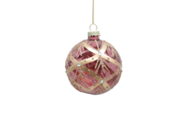 Handgemaakte antieke imitatie glazen kerstboomscène hanger 8cm vintage afwerking voor binnengebruik als decoratie glaswerk