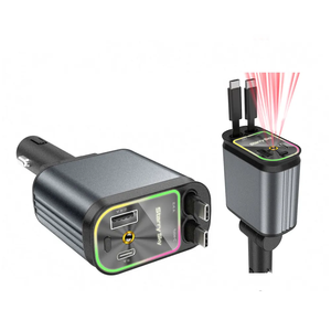 <span class=keywords><strong>Cargador</strong></span> de Teléfono para Auto Telescópico 4 en 1 con Luz de Cielo Estrellado, <span class=keywords><strong>Cargador</strong></span> Rápido <span class=keywords><strong>Tipo</strong></span> <span class=keywords><strong>C</strong></span> PD20W - Product Image 1