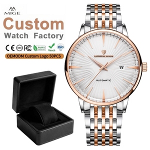 Montres OEM automatiques mécaniques de luxe en acier inoxydable, montres simples pour hommes, saphir, 42 mm, design élégant et rond avec affichage de la date - Product Image 1