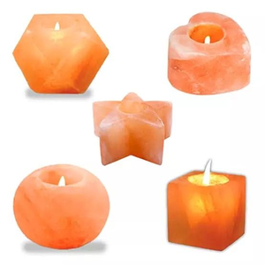 Natural Aroma <b>Candle</b> Salt Diffuser With Himalayan Pink Salt <b>Carved</b> Home Decoration for Home and Office - Product Image 4