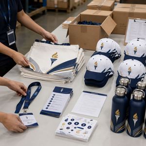 Kit de Evento Personalizado al por Mayor para Ceremonia de Apertura, OEM/ODM, Múltiples SKU, con Bolso, Cordón, Tarjeta de Identificación, Gorra, Tarjeta de Horarios y Botella - Product Image 4