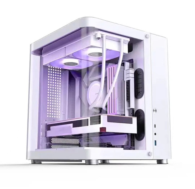 TK-1 M-ATX/ITX Mini PC Case with Transparent Tempered Glass Side 160mm Cooler & 240mm Water Cooling Support Mini Computer Case