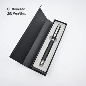 Bộ bút bi thép không gỉ mực đen khắc logo tùy chỉnh, chất liệu kim loại cao cấp, kèm hộp quà tặng - Product Image 6
