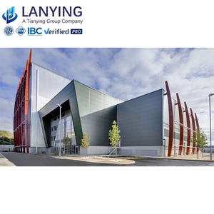 Sắt đỏ Kết Cấu Thép hội thảo nhà kho tổ chức sự kiện xây dựng nhà chứa máy bay mà không có Cột giữa - Product Image 1