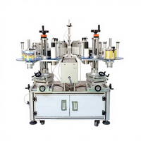 Machine d'étiquetage semi-automatique pour bouteilles rondes et bouteilles à double face, surface latérale plate, pour bouteilles de détergent, contrôle PLC