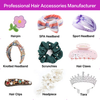 Grands élastiques à cheveux en satin de soie imprimés chouchous crochet en lin personnalisés