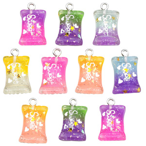 Dijes de resina con forma de caramelo, colgante de joyería multicolor DIY para accesorios creativos, regalo unisex, origen Yiwu SN512 - Product Image 5