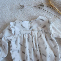 Combinaison personnalisée pour enfants, durable, pour bébé fille, nouvelle collection, mignonne, unie, décontractée, imprimée d'animaux, barboteuse pour nouveau-né