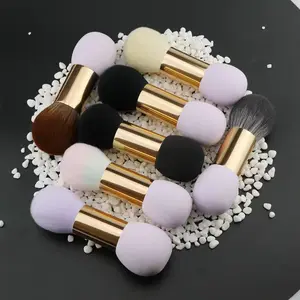 Double Headed Facial Care Plush Foundation Single Makeup Brushes Foundation Powder Blush Synthetic Hair Sponge With Powder Brush