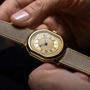 Montre pour homme CILOA, ronde, rétro, personnalisable, tendance, élégante, décontractée, étanche, à quartz - Product Image 4