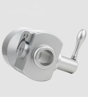 Dispenser a Parete Moderno in Acrilico e Alluminio di Lusso, Oro/Argento, per Alimenti Secchi, Caffè in Grani, Cereali, Contenitore Ermetico