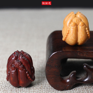Bloodwood Wood Carving Hands Together <b>Keychain</b> Portable Decorative Ornament For Gift - Product Image 1