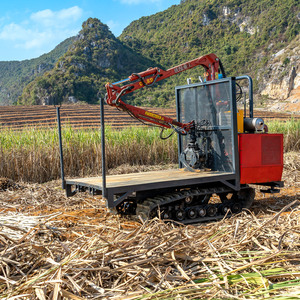 รถขนส่งอ้อยพร้อมกรงเล็บหมุนได้และระบบเทท้ายแบบยืดหยุ่น อุปกรณ์เครื่องจักรกลการเกษตร รางยาง - Product Image 2