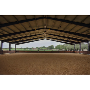 ساحة للحصان مسبقة الصنع ومستقر بإطار هيكل فولاذية ، شعاع لحام ، لوح شطيرة ، جدار وسقف للمزارع - Product Image 4