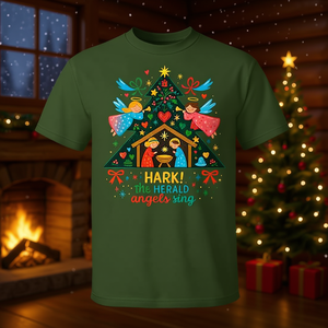 T-shirt de Noël mignon avec inscription « Hark The Herald Angels Sing » - Product Image 3