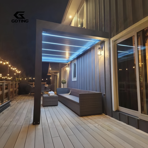 Sistema de pérgola retráctil automático <span class=keywords><strong>3x4</strong></span>, Mirador de patio trasero exterior moderno, <span class=keywords><strong>toldo</strong></span> de techo motorizado de aluminio <span class=keywords><strong>impermeable</strong></span> - Product Image 5