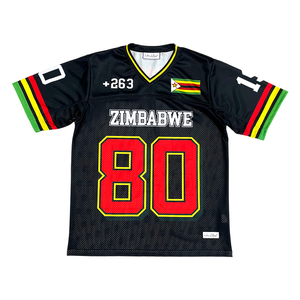 Custom Polyester Oversized American Football Jersey Breathable Cropped Boxy Mesh Men's Football Shirt - Product Image 2