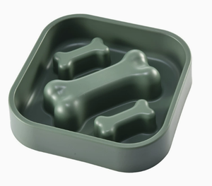 Comedero Lento para Mascotas con Forma de Hueso, Bandeja Antideslizante de Plástico para Perros y Gatos, para Uso en Interiores - Product Image 1