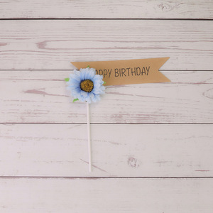Decoraciones para <span class=keywords><strong>Pastel</strong></span> <span class=keywords><strong>de</strong></span> <span class=keywords><strong>Cumpleaños</strong></span> con Temática <span class=keywords><strong>de</strong></span> Girasoles, Hermosas, Románticas y Realistas, Adornos Creativos, Decoración para <span class=keywords><strong>Pastel</strong></span>, Bandera Decorativa - Product Image 4